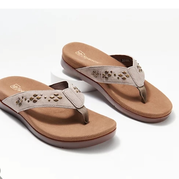 Spenco Shoes Spenco Laguna Suede Studded Orthotic Suede Sandal 6